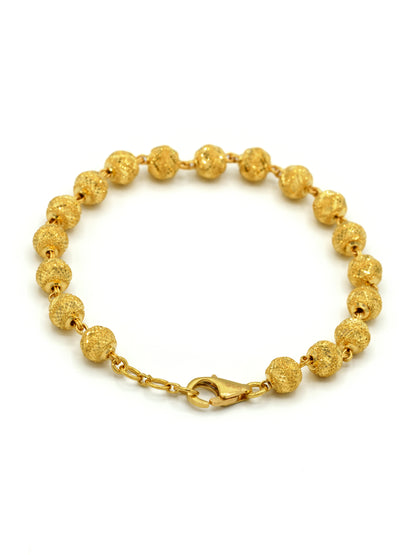 22ct Gold Ball Ladies Bracelet