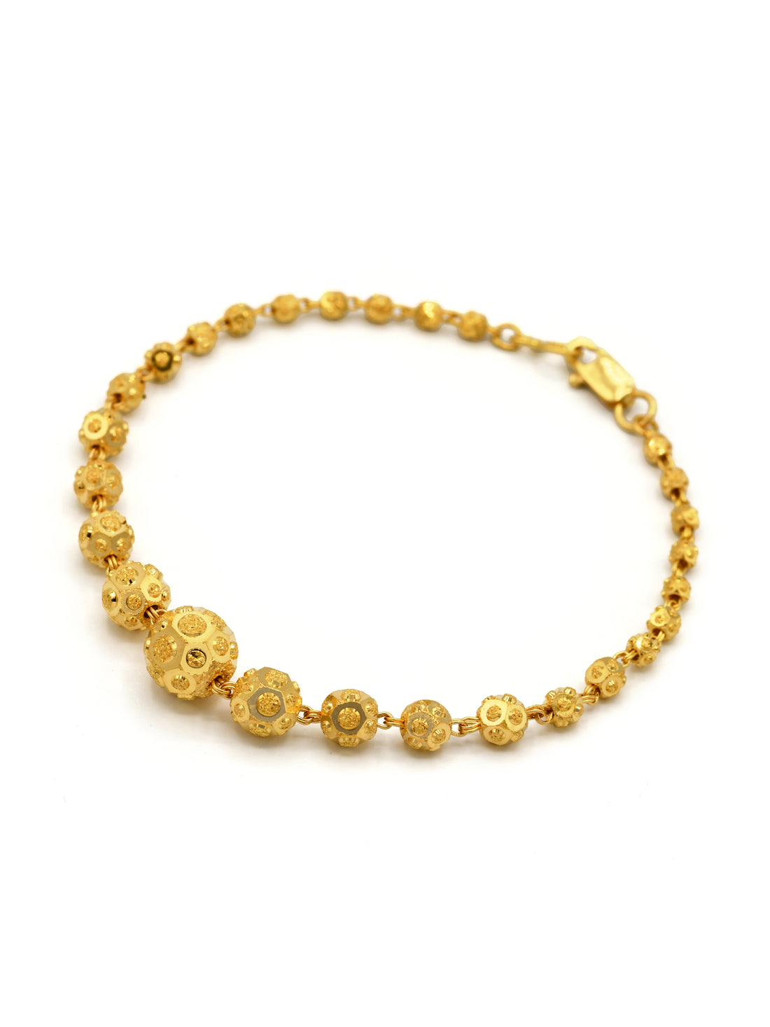 22ct Gold Ball Ladies Bracelet