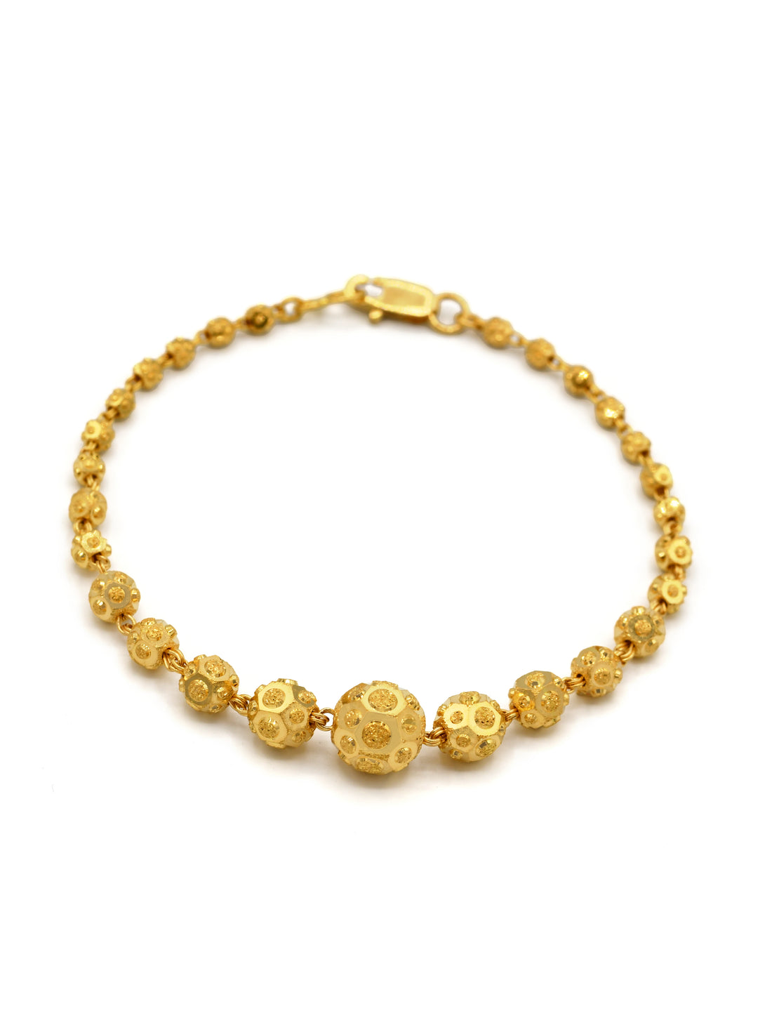 22ct Gold Ball Ladies Bracelet