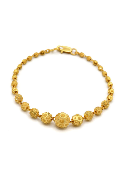 22ct Gold Ball Ladies Bracelet