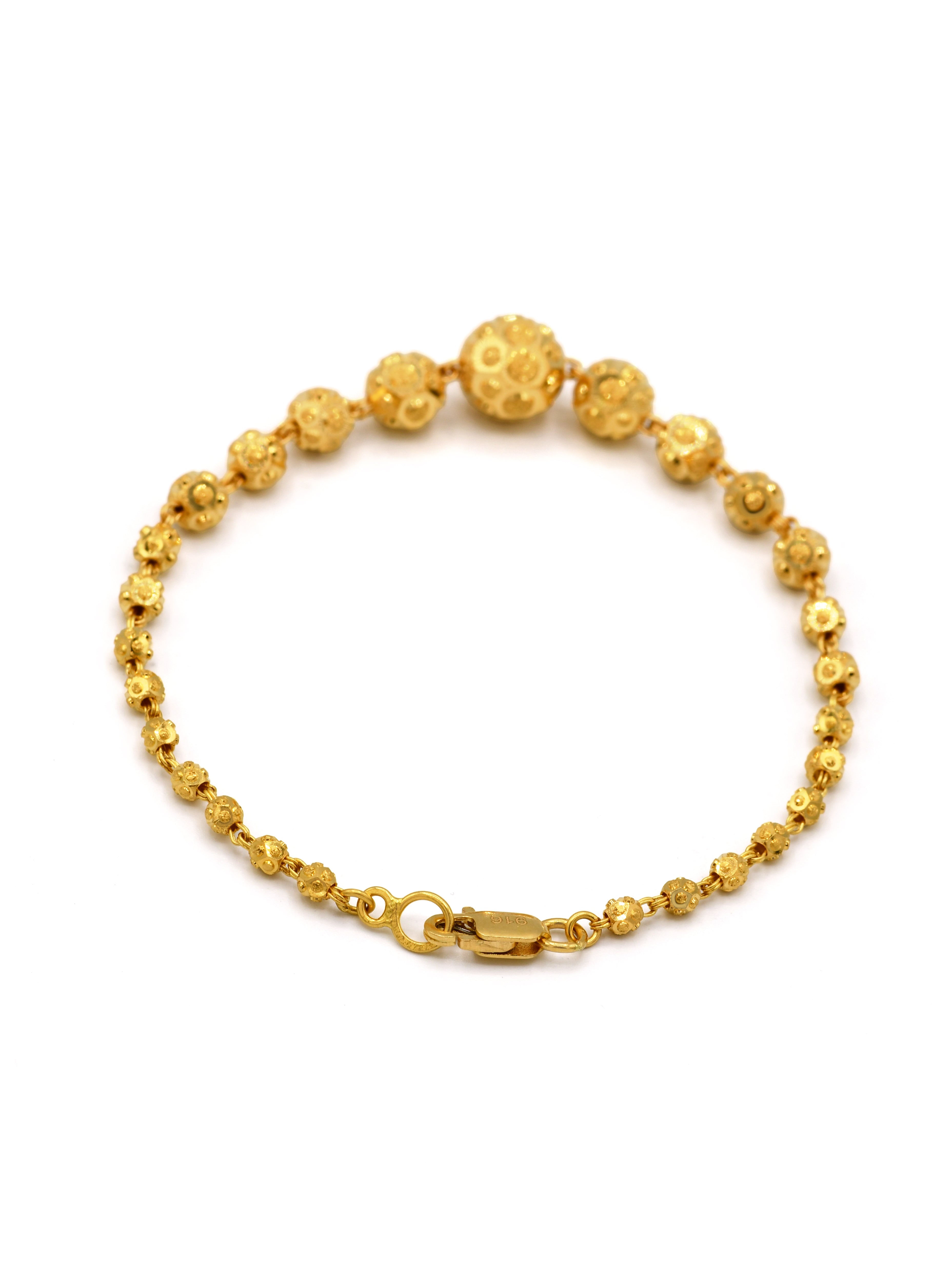 22ct Gold Ball Ladies Bracelet