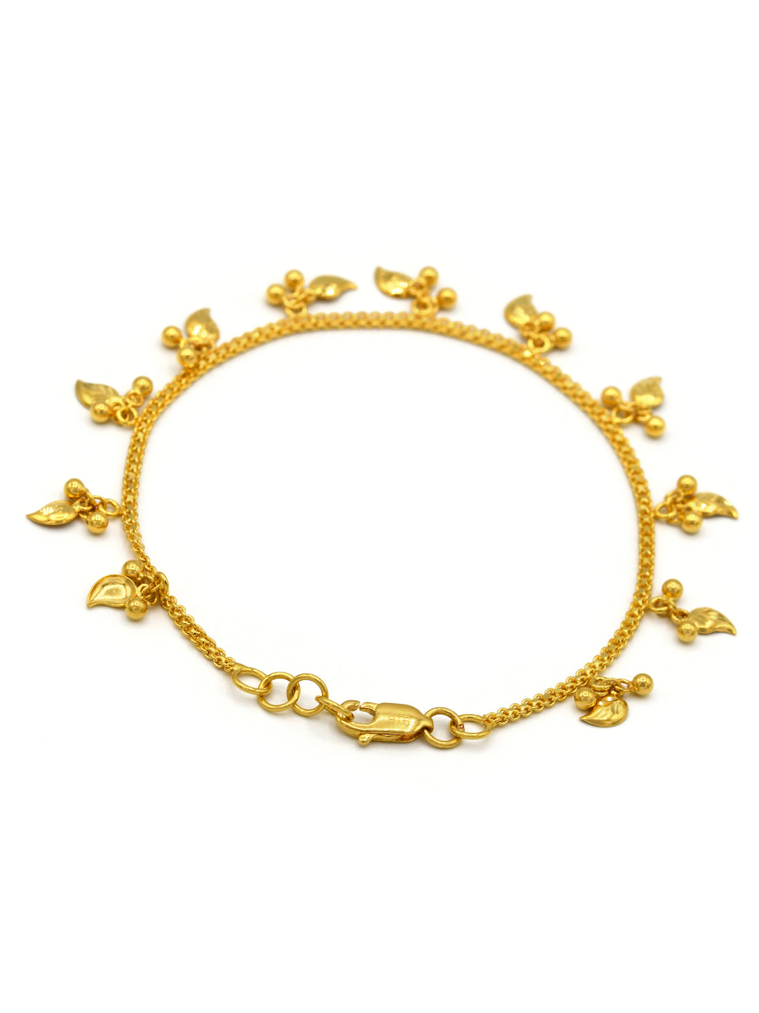 22ct Gold Charms Ladies Bracelet