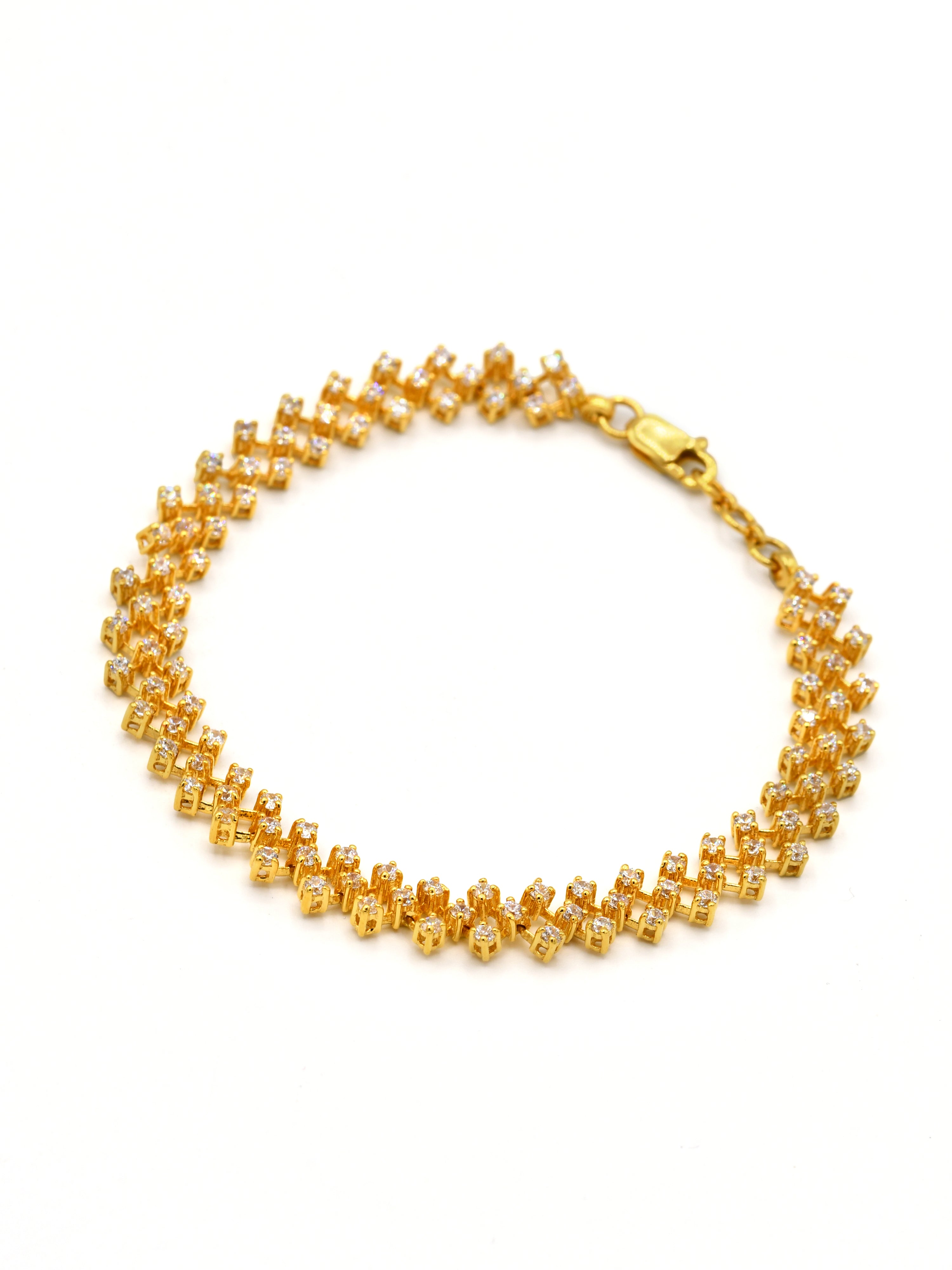 22ct Gold CZ Ladies Bracelet - Roop Darshan