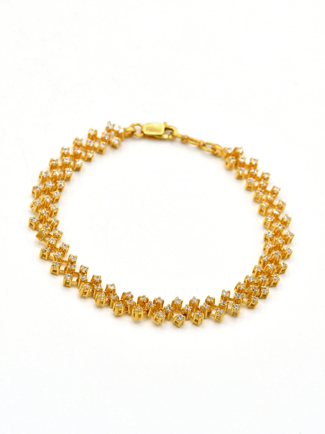 22ct Gold CZ Ladies Bracelet