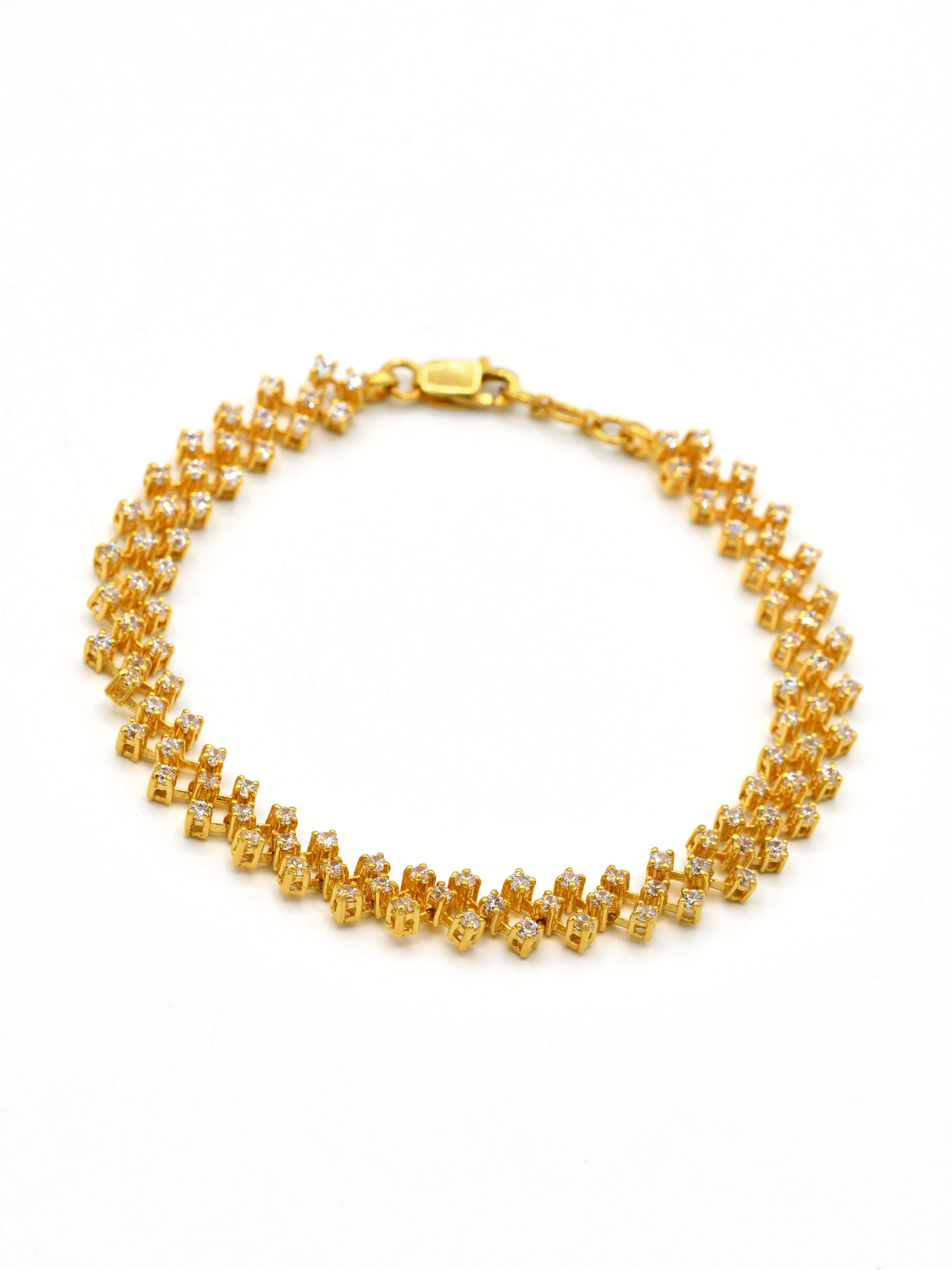 22ct Gold CZ Ladies Bracelet - Roop Darshan