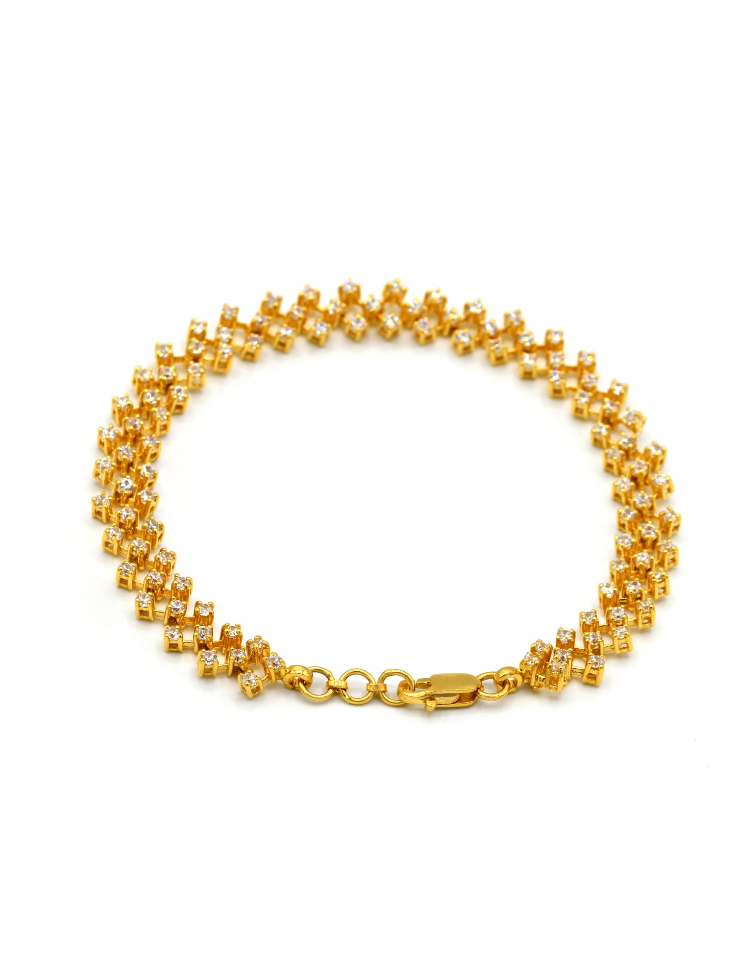 22ct Gold CZ Ladies Bracelet