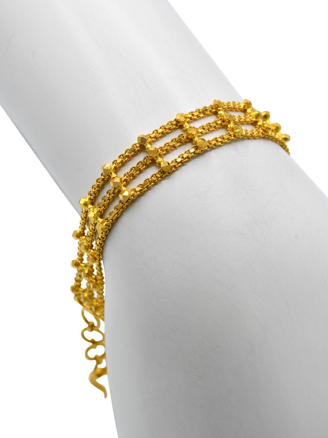 22ct Gold 3 Row Ladies Bracelet