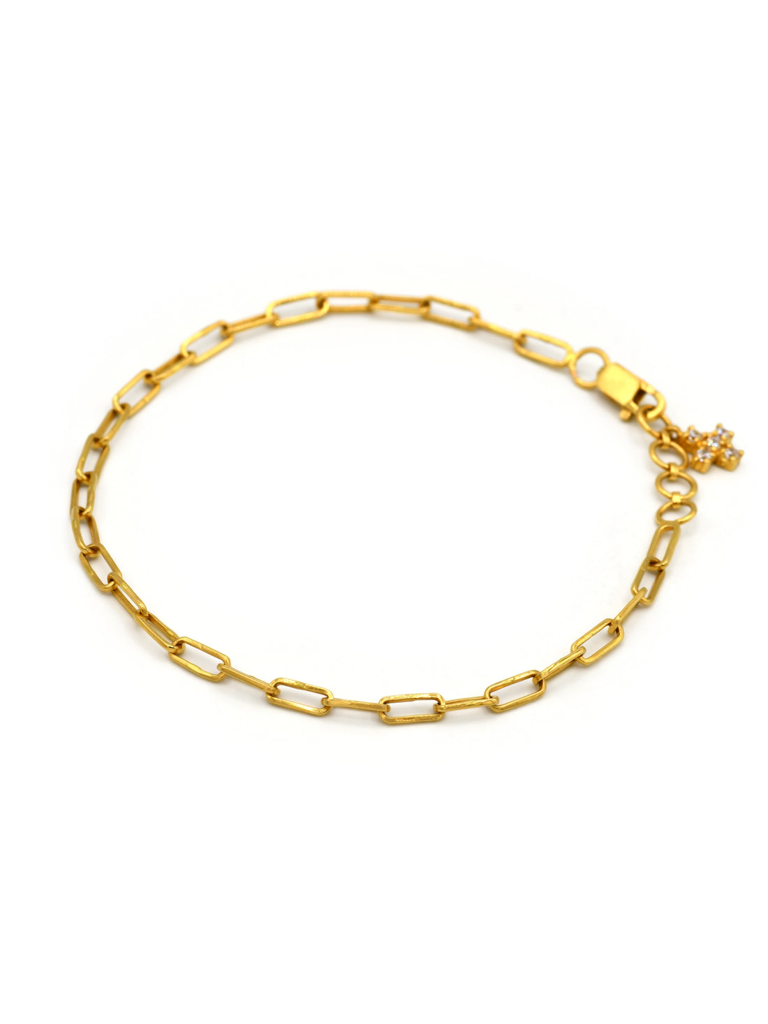 22ct Gold Paperclip Ladies Bracelet