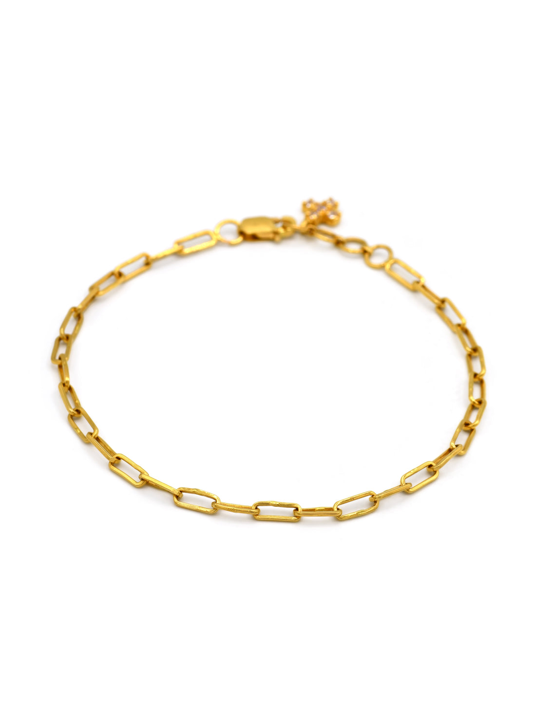 22ct Gold Paperclip Ladies Bracelet