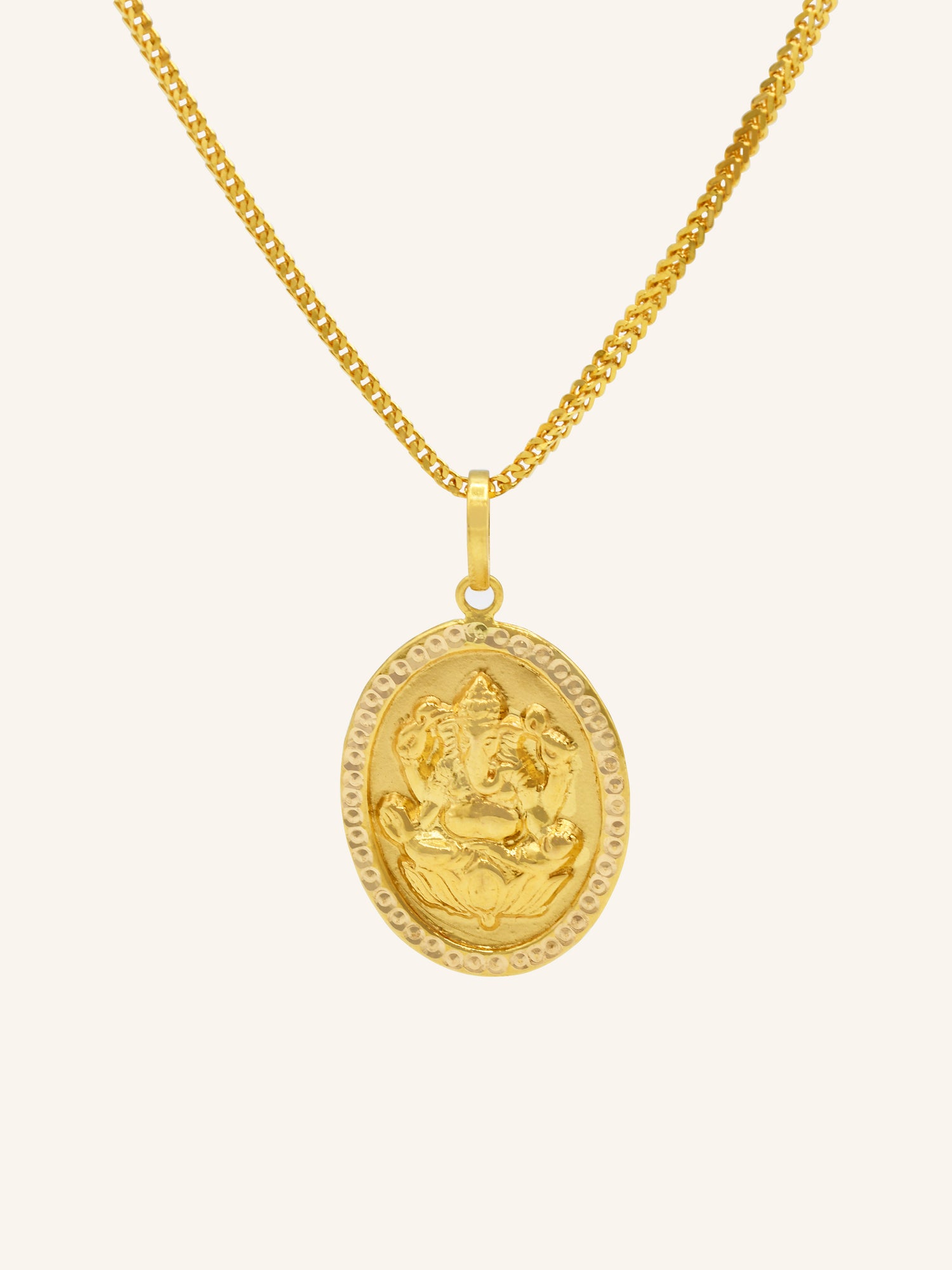 22ct Gold Ganesha Pendant - Roop Darshan