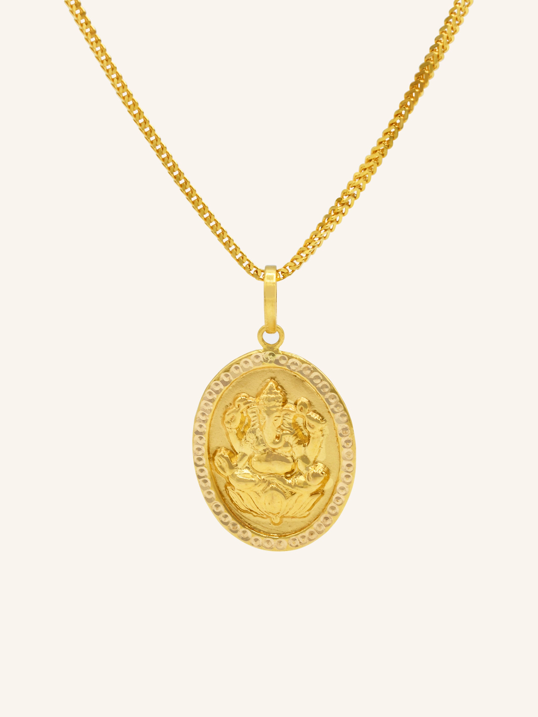 22ct Gold Ganesha Pendant - Roop Darshan