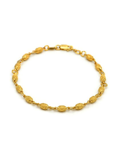 22ct Gold Ball Ladies Bracelet