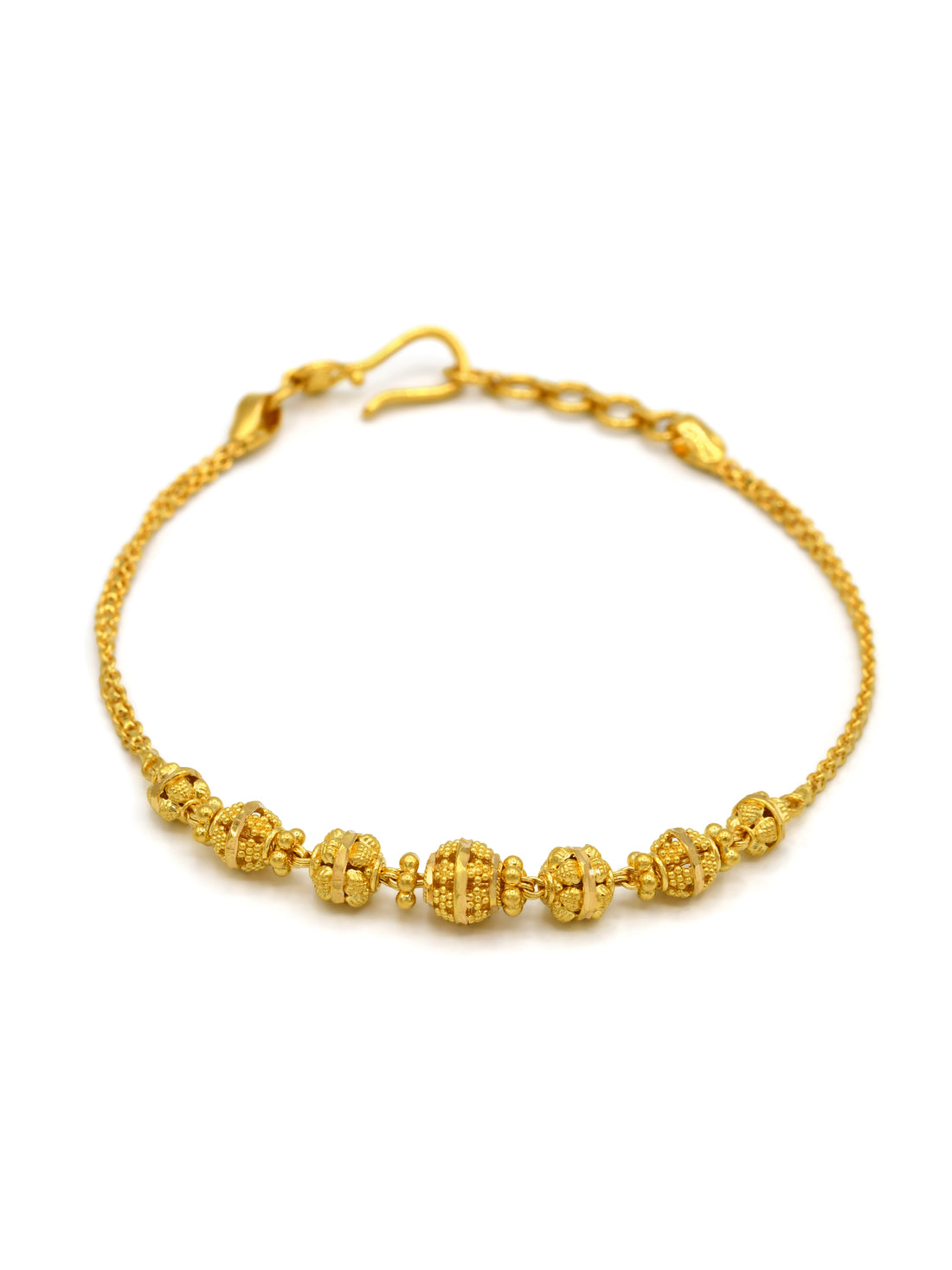 22ct Gold Ball Ladies Bracelet