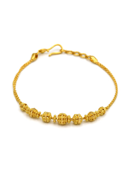 22ct Gold Ball Ladies Bracelet