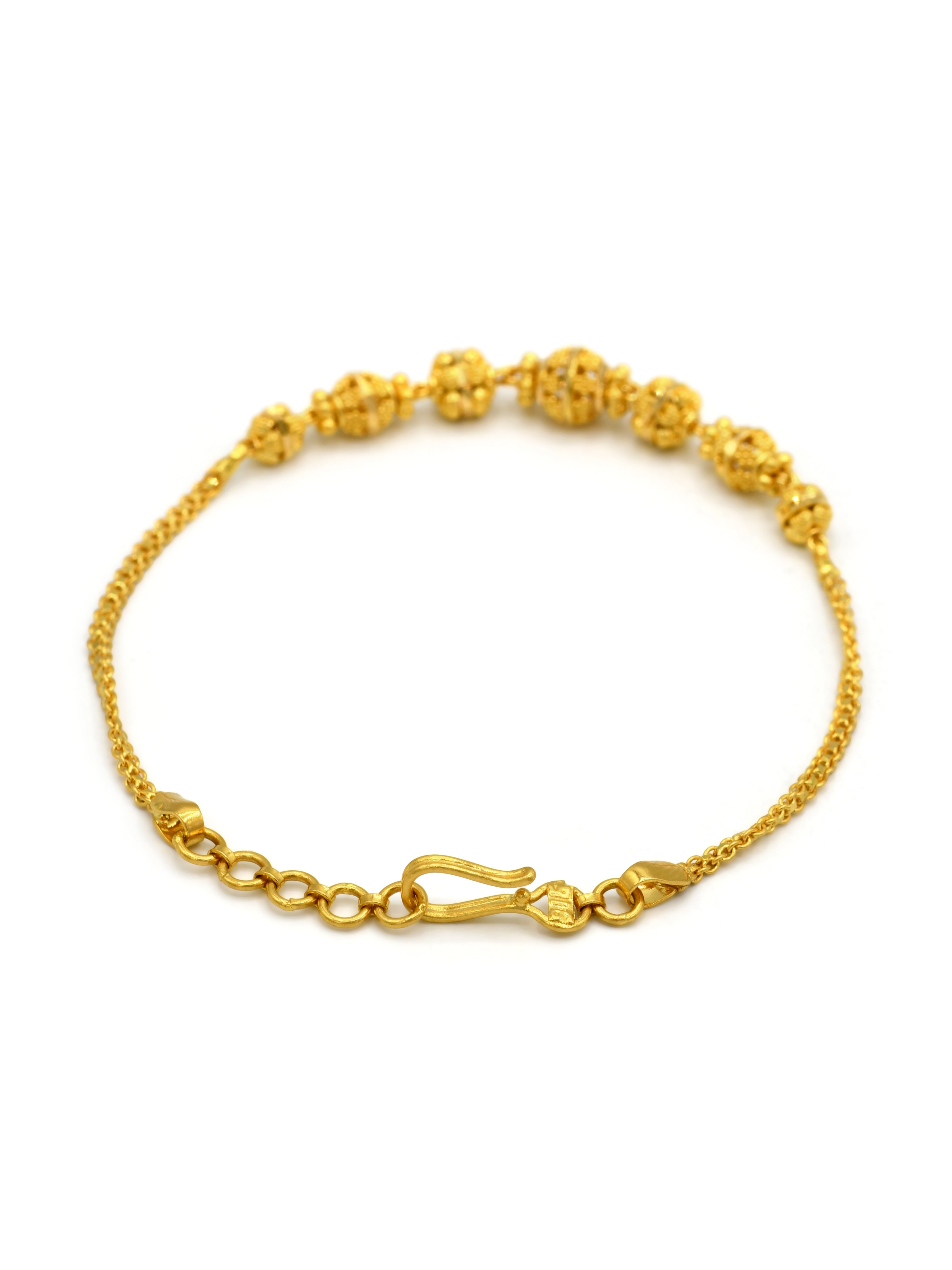 22ct Gold Ball Ladies Bracelet