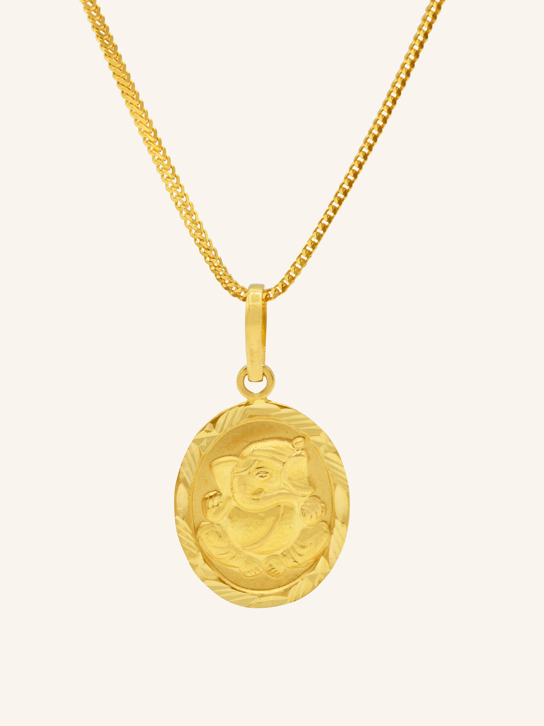 22ct Gold Ganesh Pendant - Roop Darshan