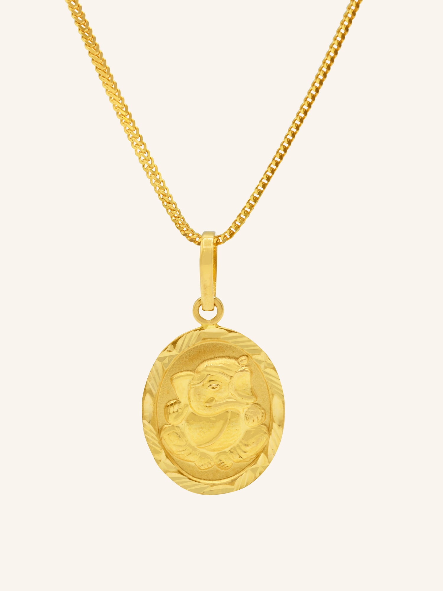 22ct Gold Ganesh Pendant - Roop Darshan