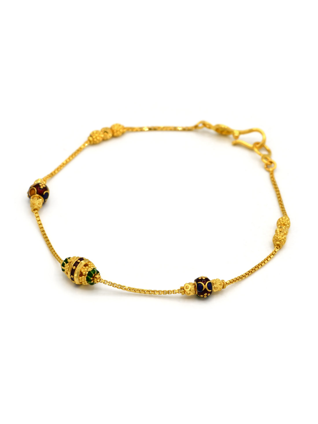 22ct Gold Minakari Ball Ladies Bracelet