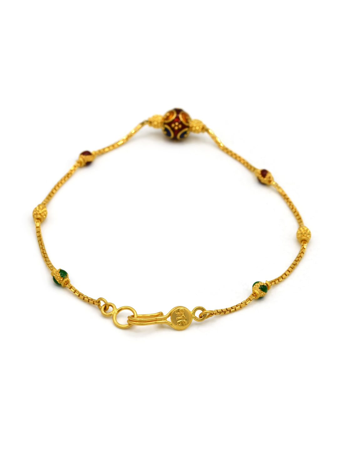 22ct Gold Minakari Ball Ladies Bracelet