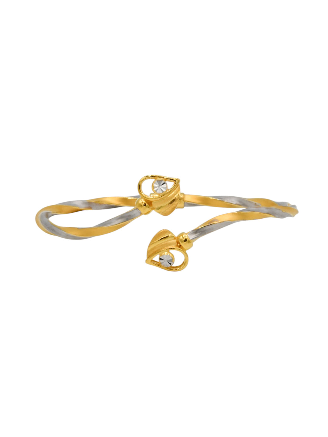 22ct Gold Two Tone Bangle - Roop Darshan