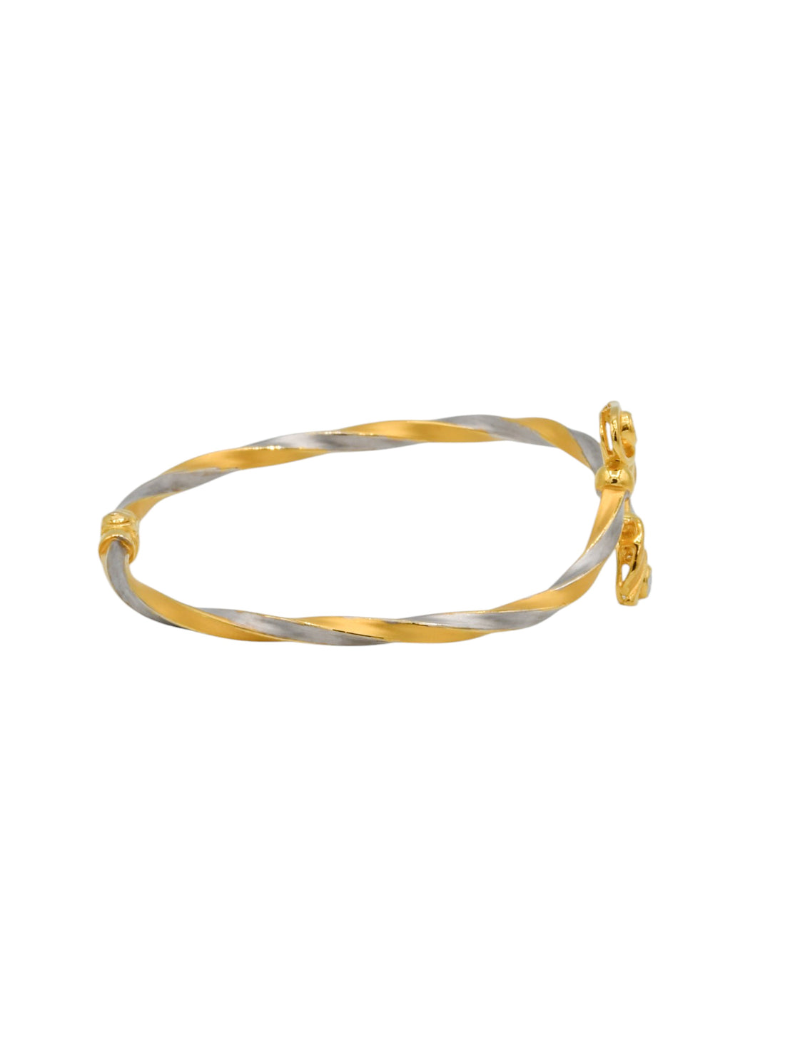22ct Gold Two Tone Bangle - Roop Darshan