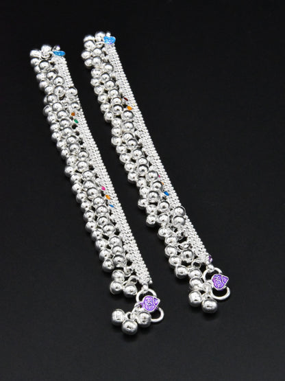 Baby Silver Anklets - Roop Darshan