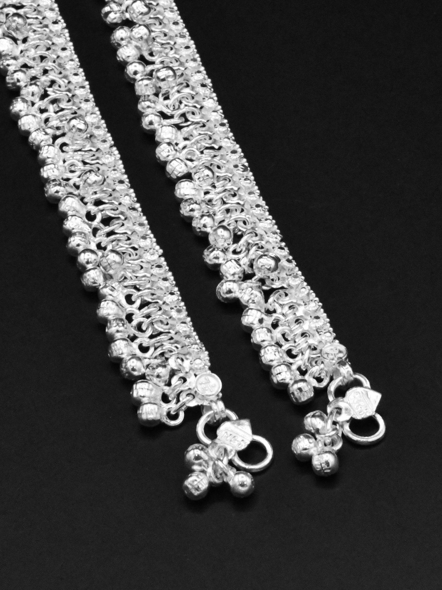 Silver 2 Piece Anklets - Roop Darshan