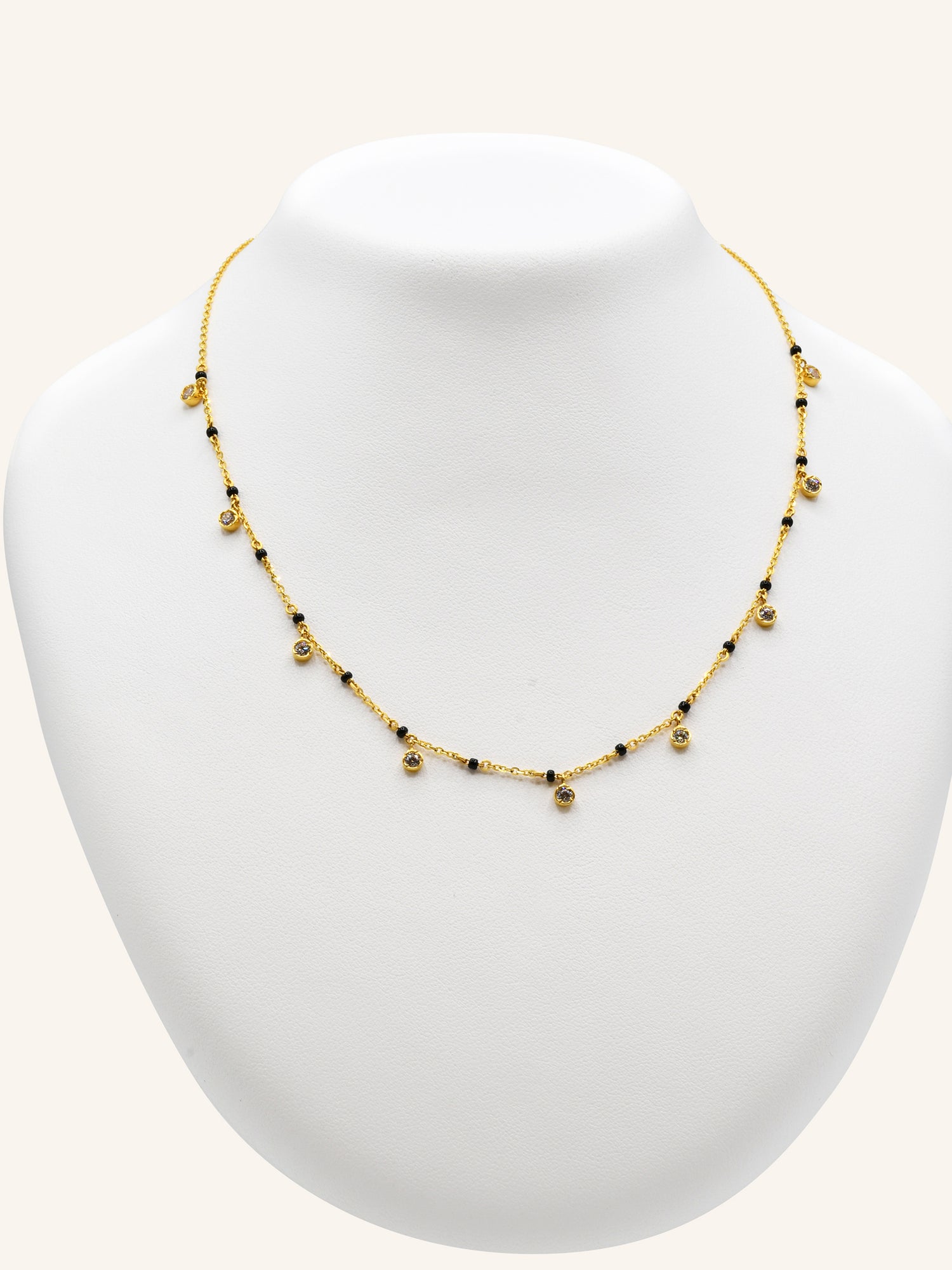 22ct Gold CZ Mangal Sutra - Roop Darshan