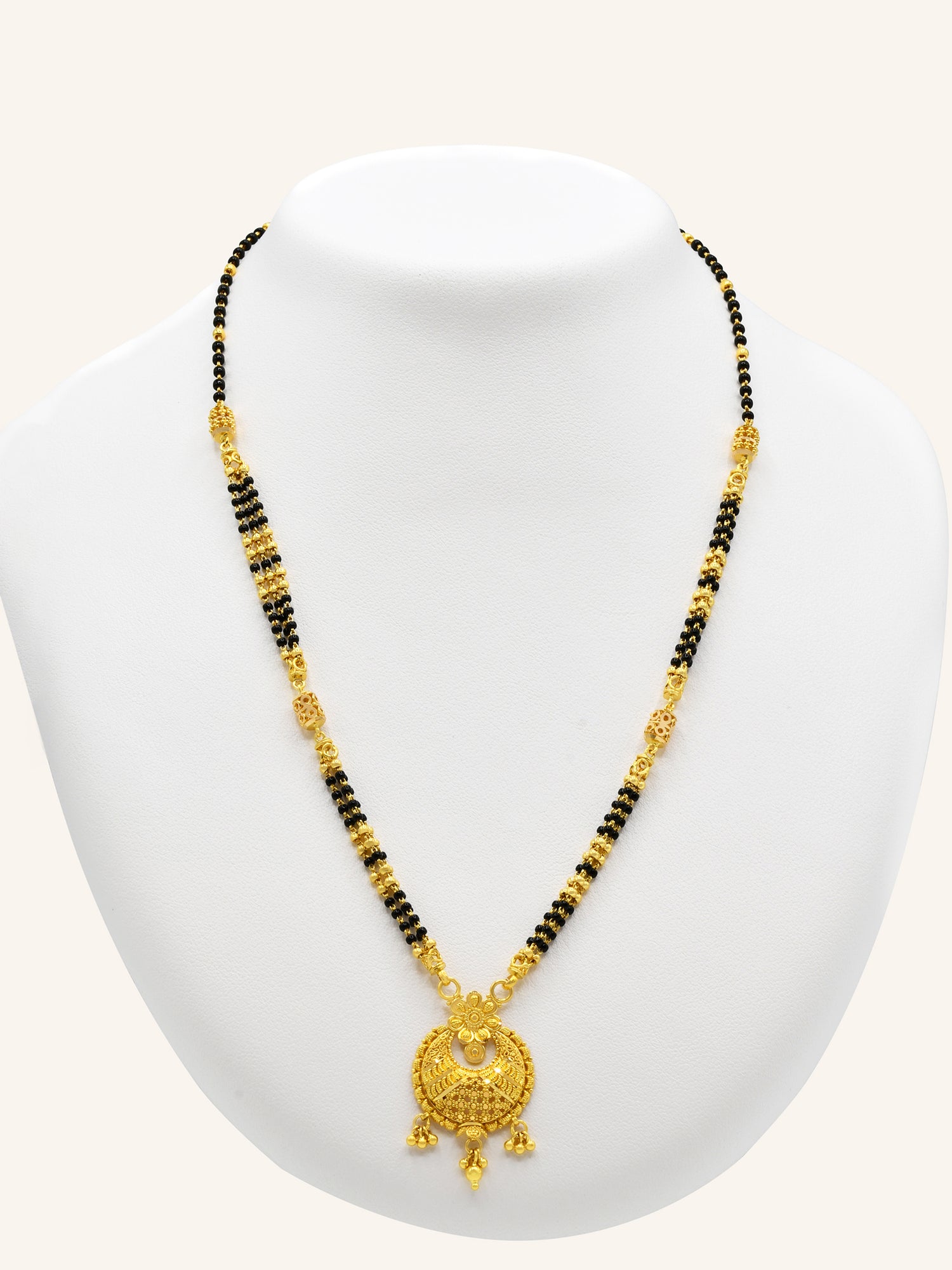 22ct Gold Three Row Mangal Sutra - Roop Darshan