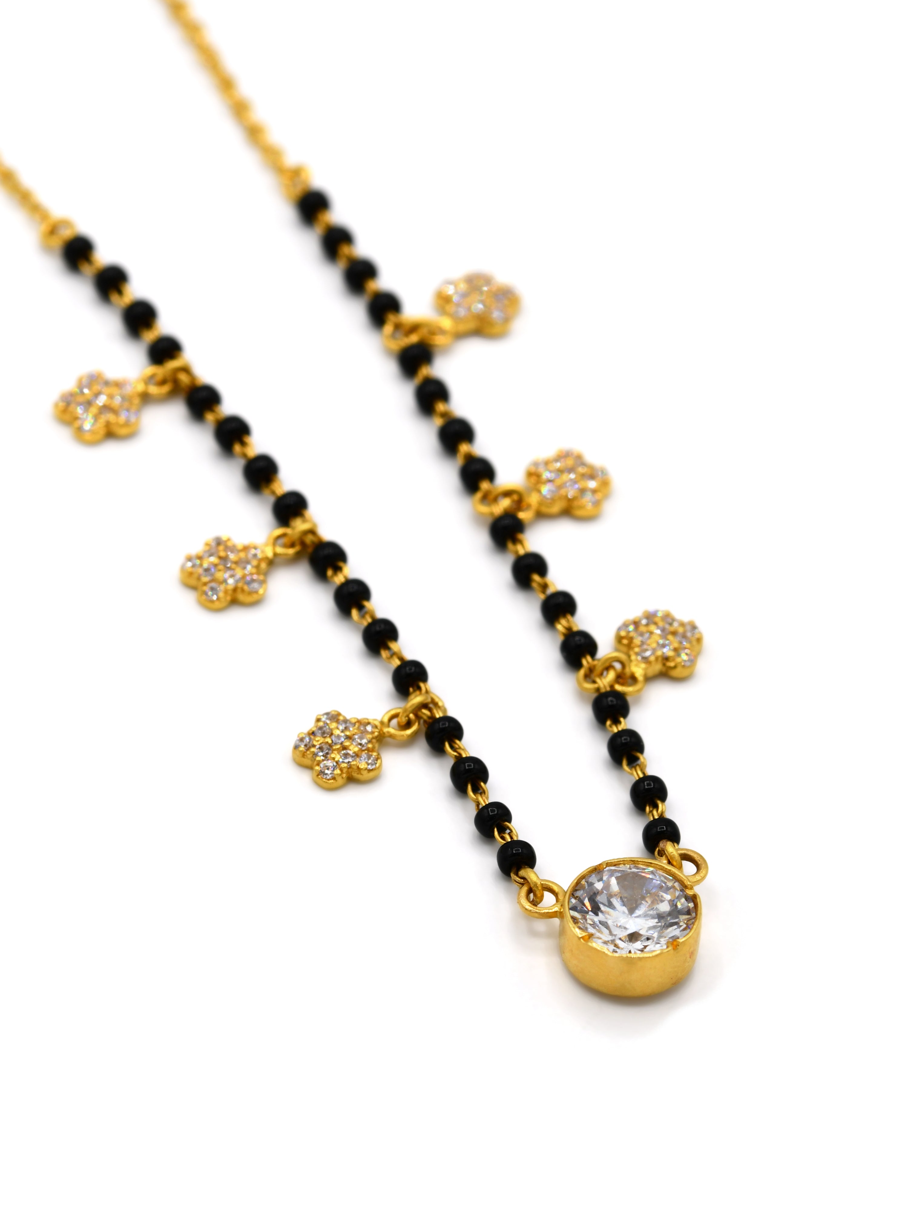22ct Gold CZ Mangal Sutra - Roop Darshan