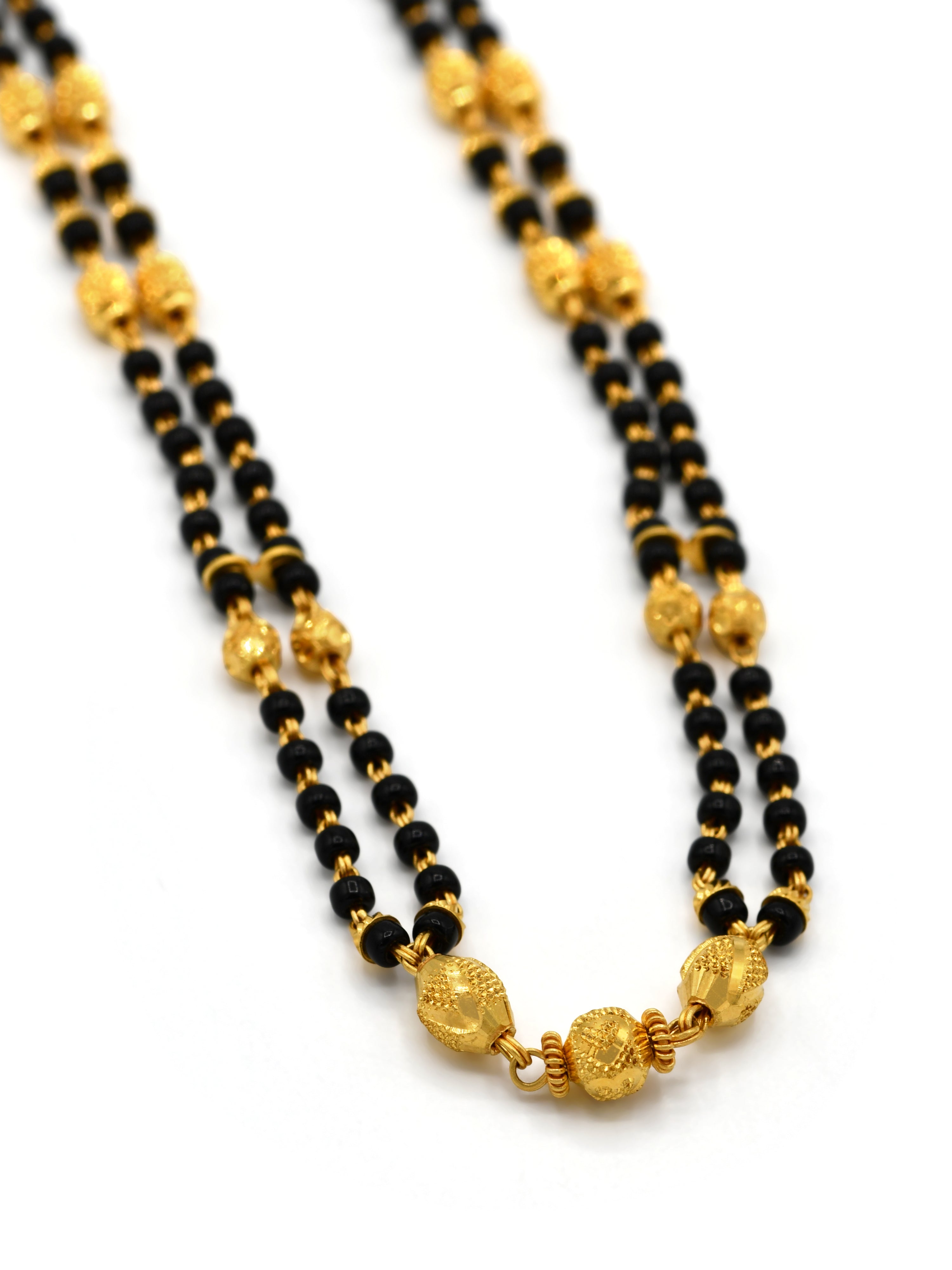 22ct Gold Ball 2 Row Mangal Sutra - Roop Darshan