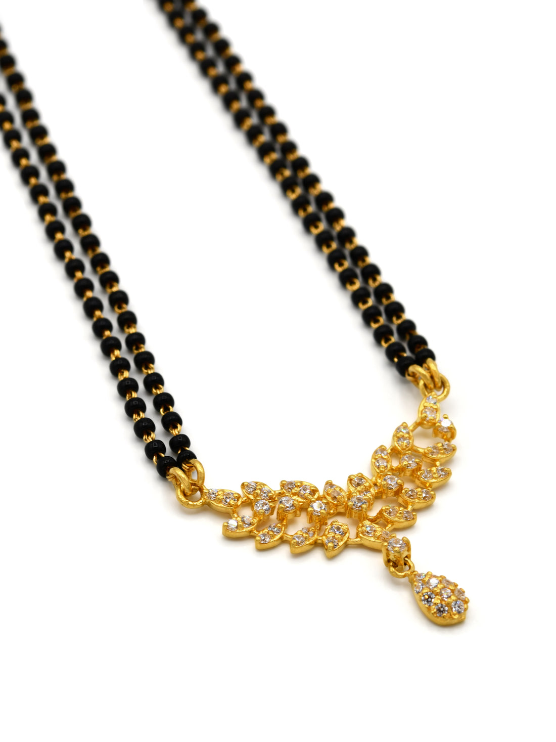22ct Gold CZ 2 Row Mangal Sutra