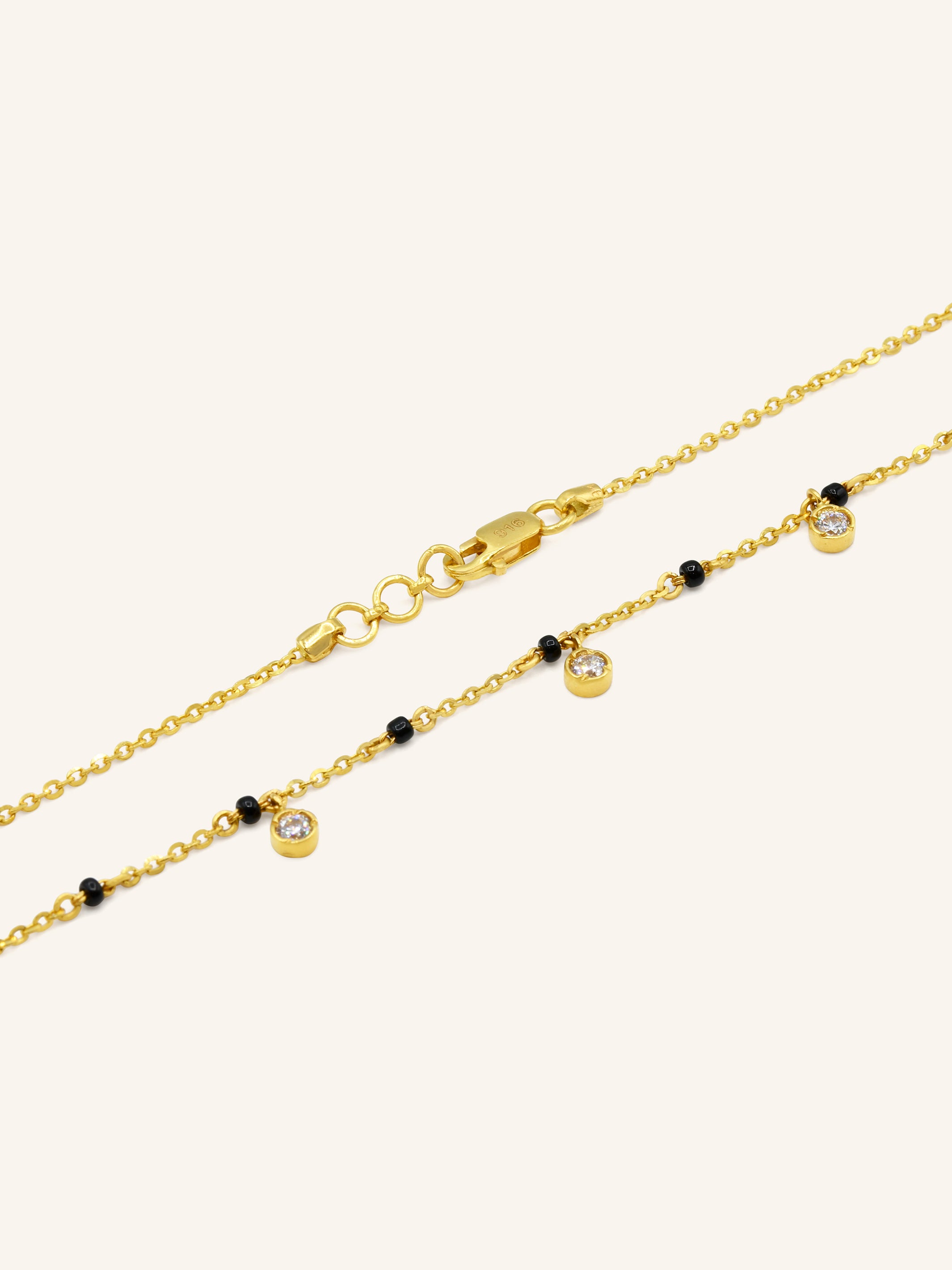 22ct Gold CZ Mangal Sutra - Roop Darshan