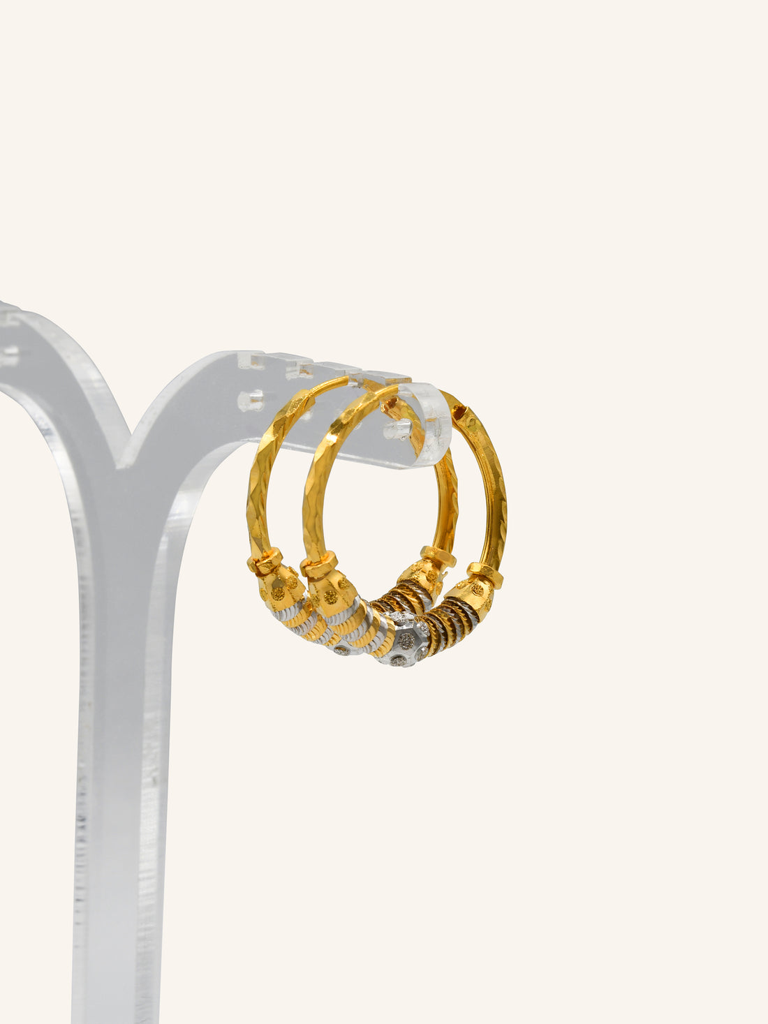 22ct Gold Two Tone Bali 4.43 GMS - Roop Darshan