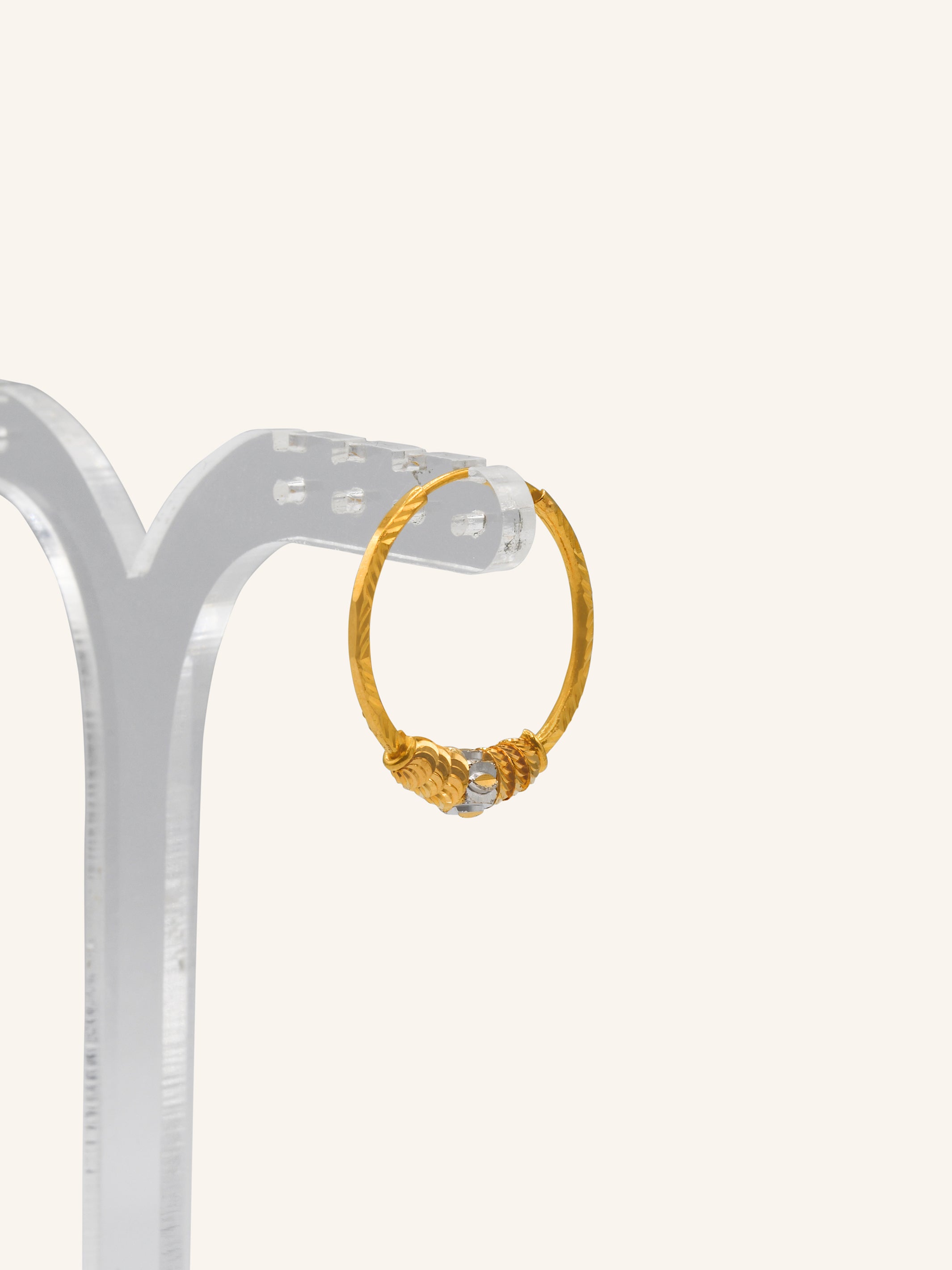22ct Gold Two Tone Ball Bali 2.63 GMS - Roop Darshan
