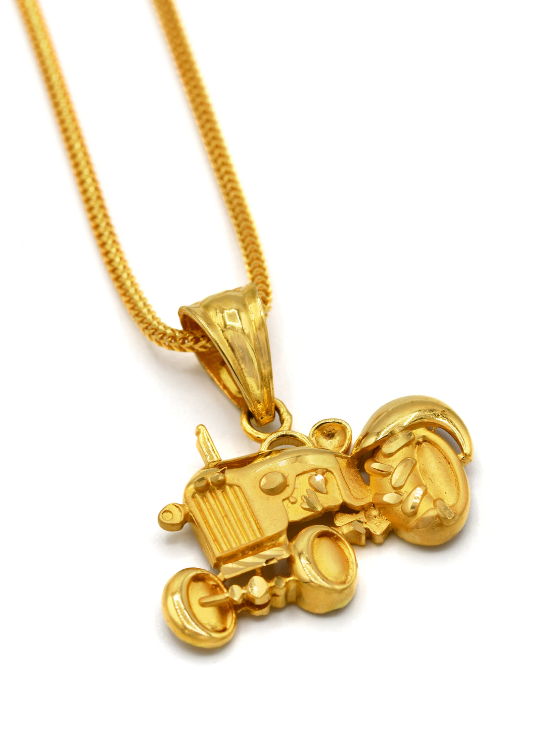 22ct Gold Tractor Pendant