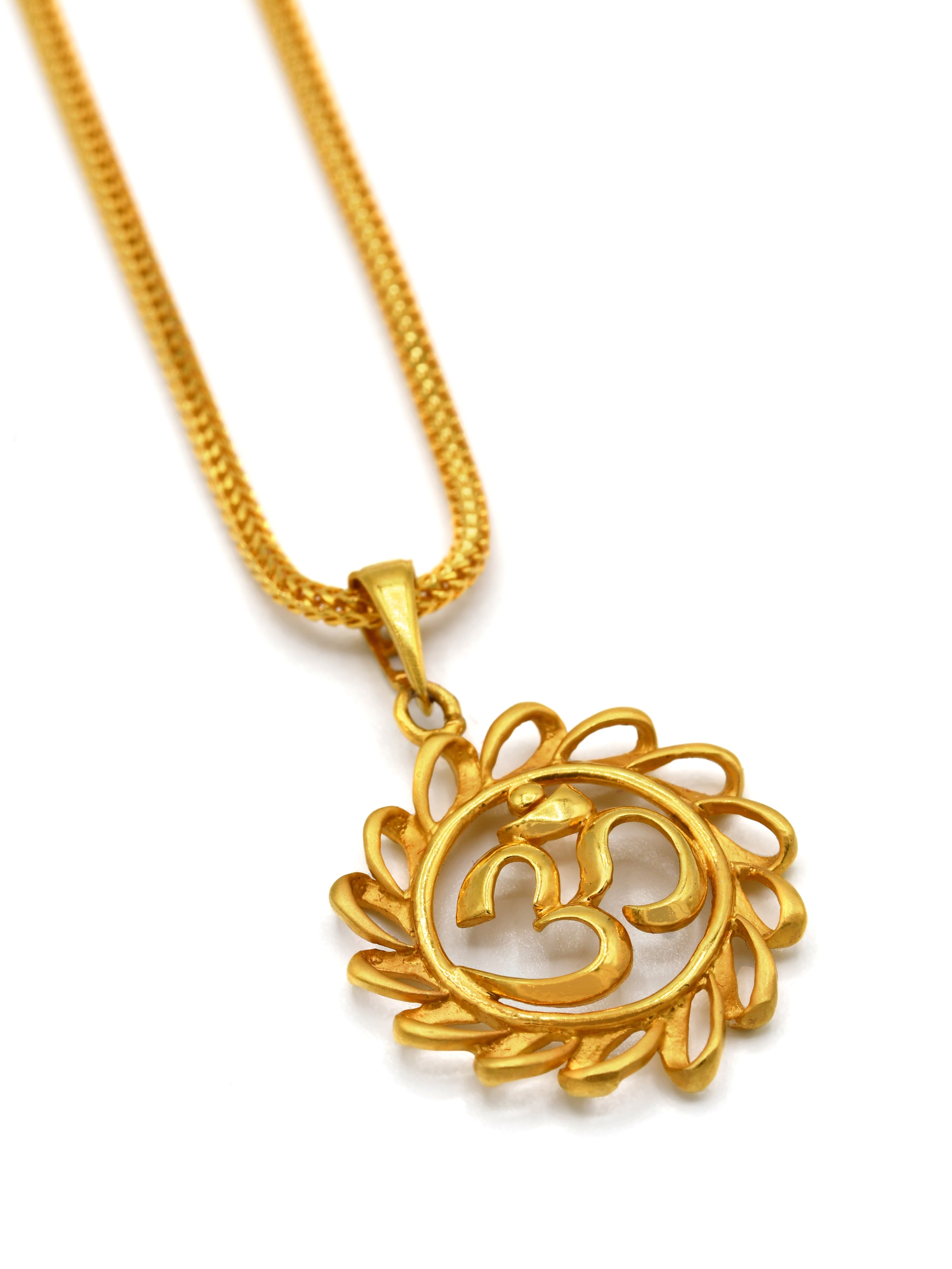 22ct Gold Om Pendant - Roop Darshan