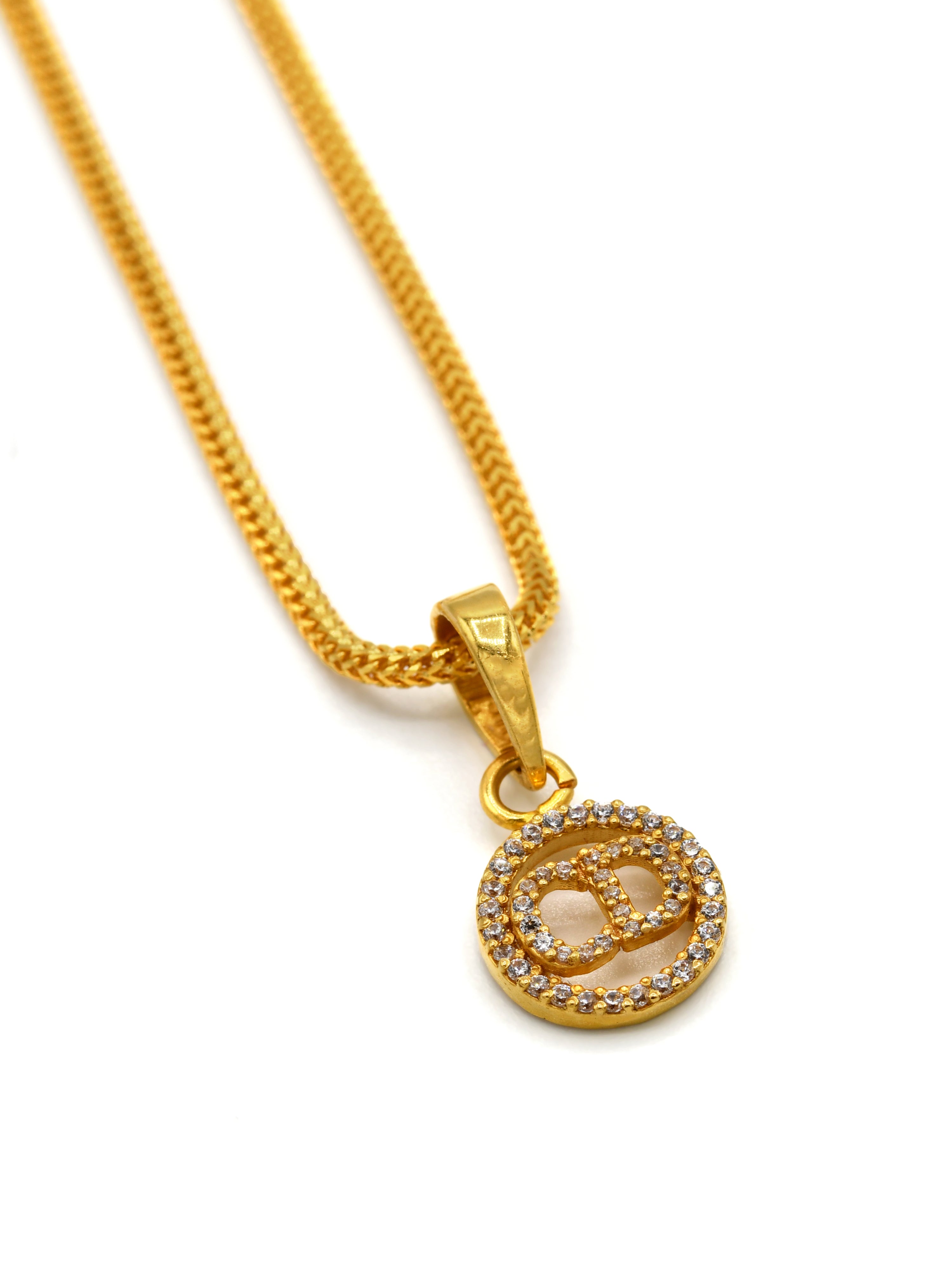 22ct Gold CZ CD Pendant - Roop Darshan
