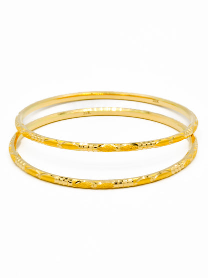 22ct Gold Pair Bangle - Roop Darshan