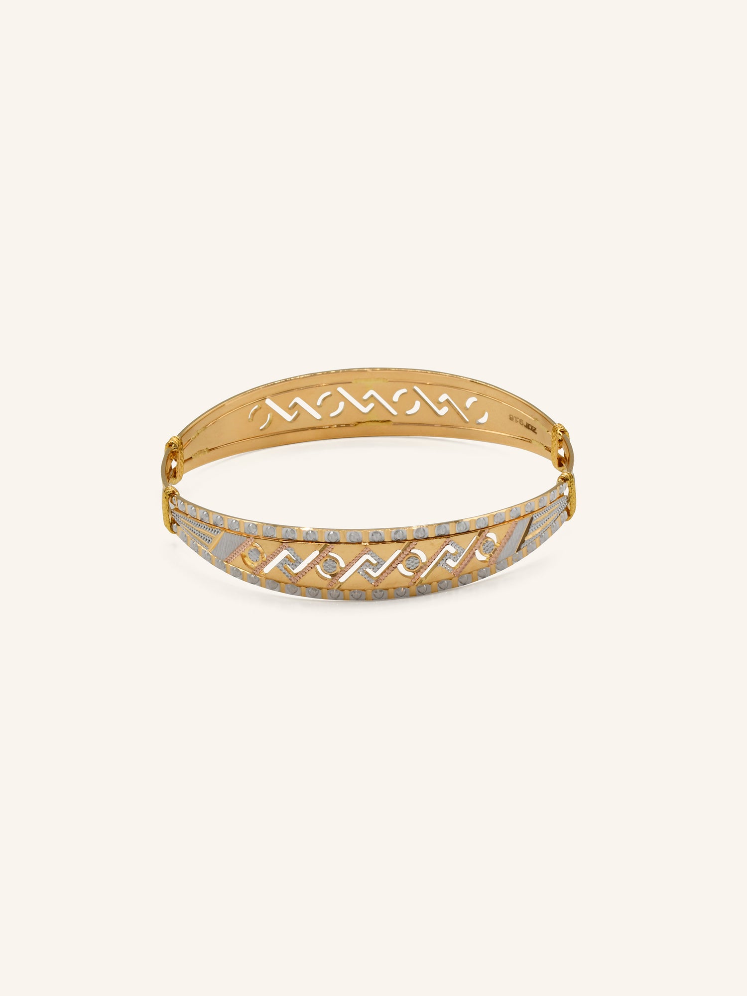 22ct Gold Two Tone Pair Bangle - Roop Darshan