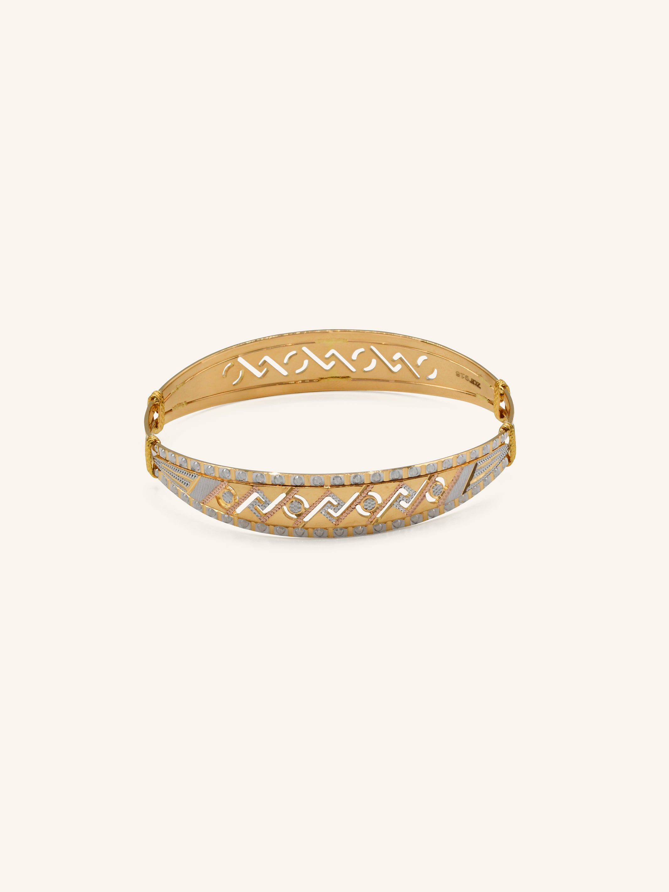 22ct Gold Two Tone Pair Bangle - Roop Darshan