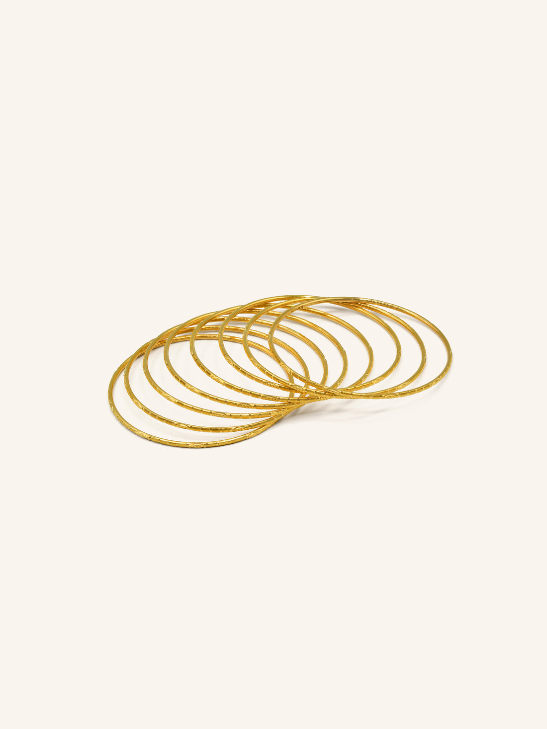 22ct Gold 8 Piece Two Tone Bangle - Roop Darshan