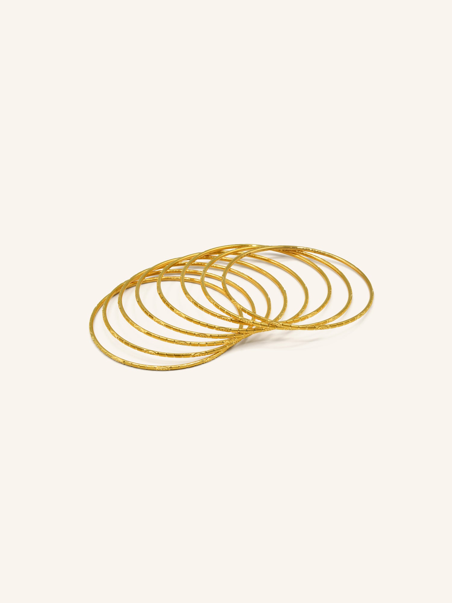 22ct Gold 8 Piece Two Tone Bangle - Roop Darshan