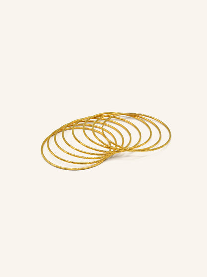 22ct Gold 8 Piece Two Tone Bangle - Roop Darshan