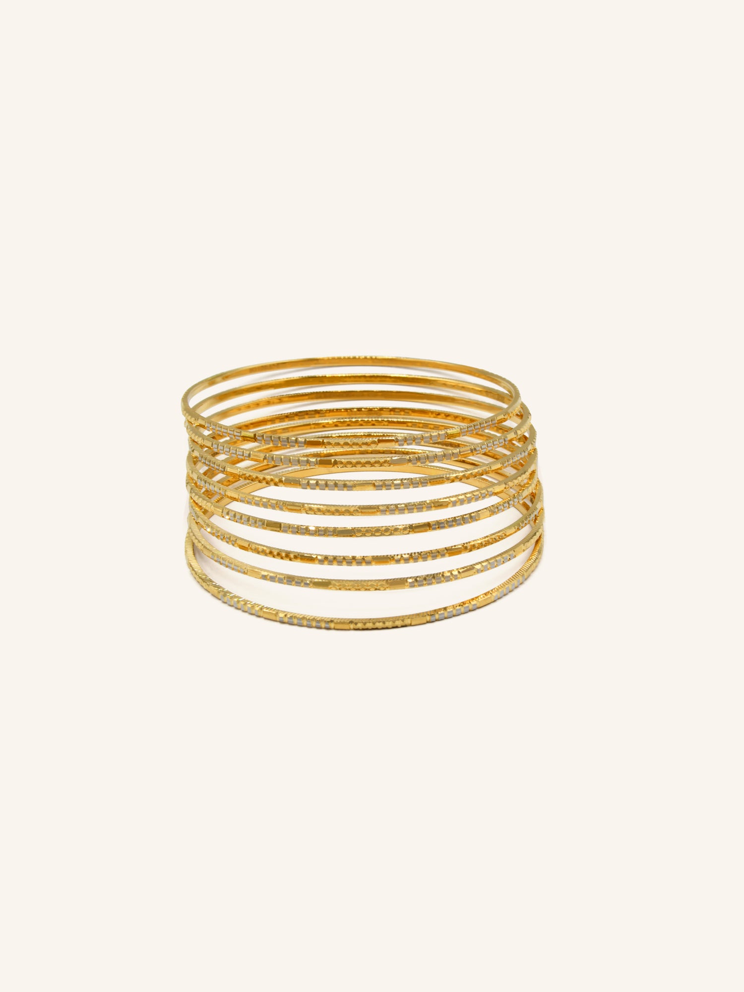 22ct Gold 8 Piece Bangle - Roop Darshan