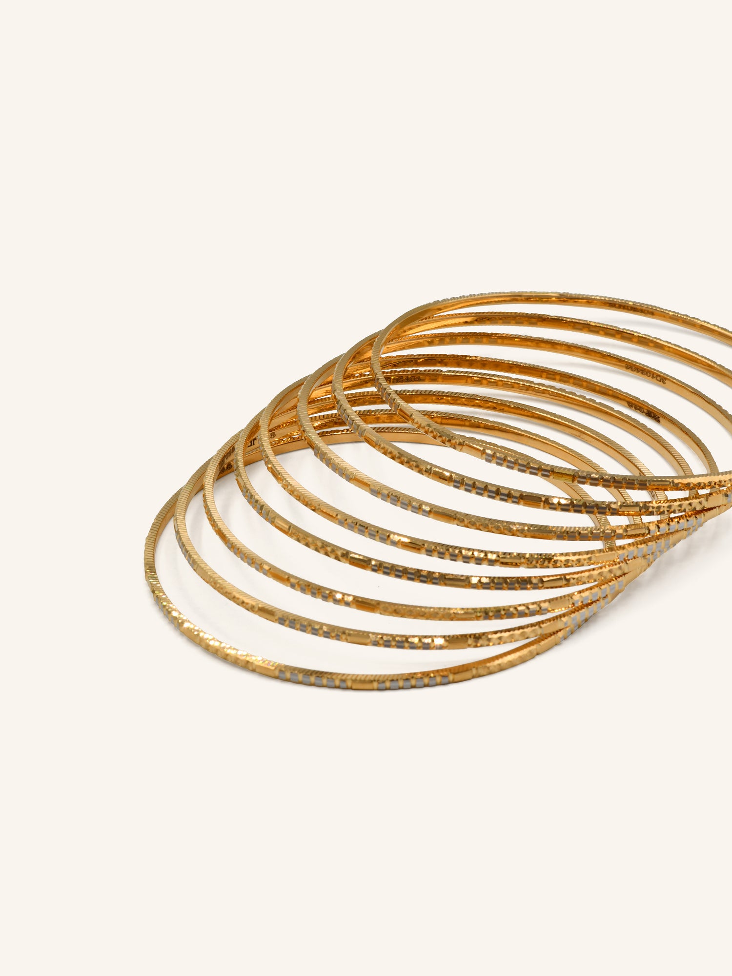 22ct Gold 8 Piece Bangle - Roop Darshan