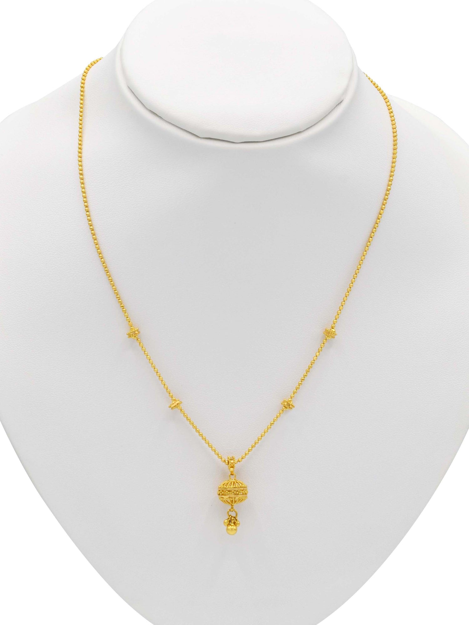 22ct Gold Ball Necklace Set