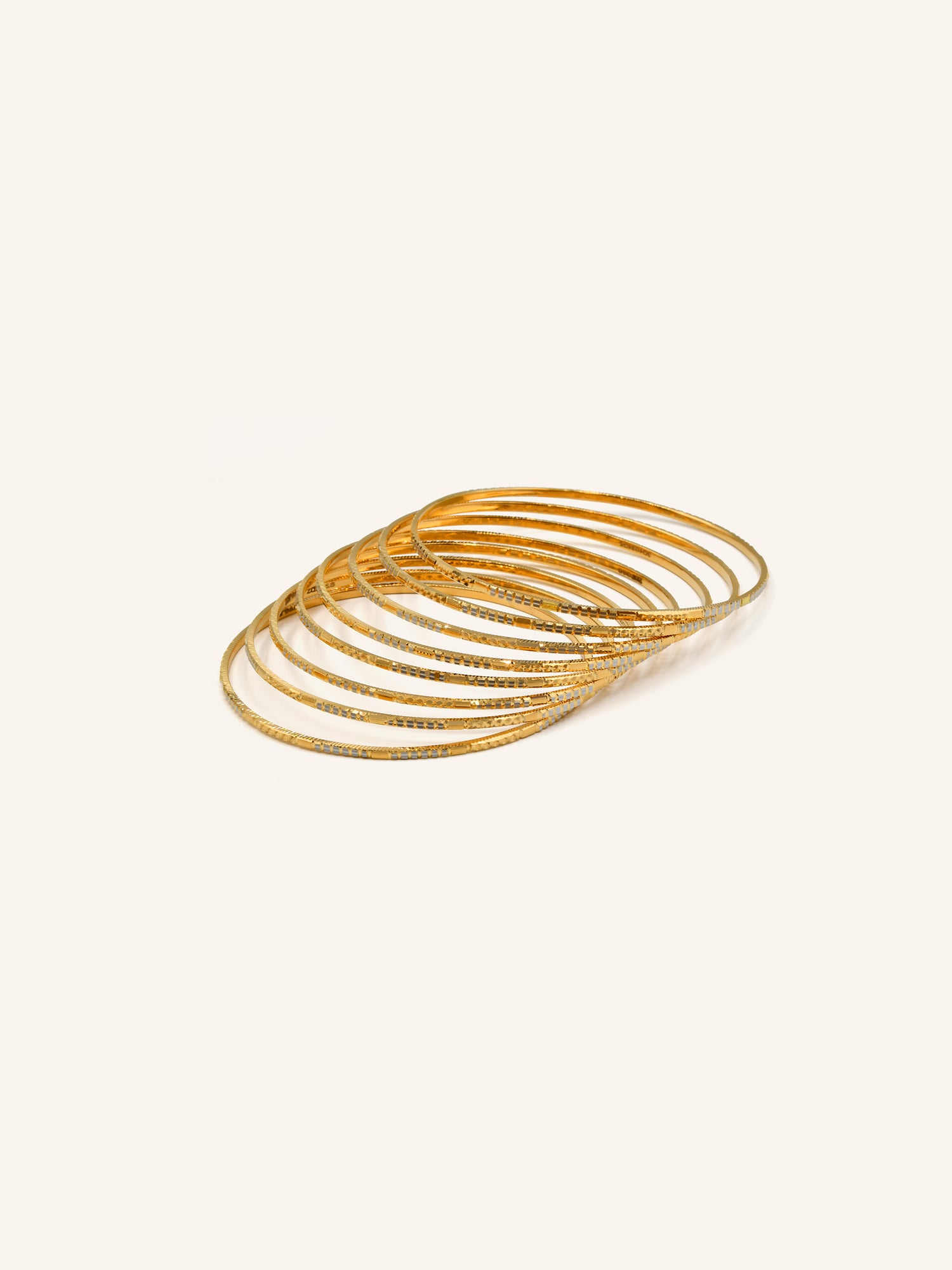 22ct Gold 8 Piece Bangle - Roop Darshan