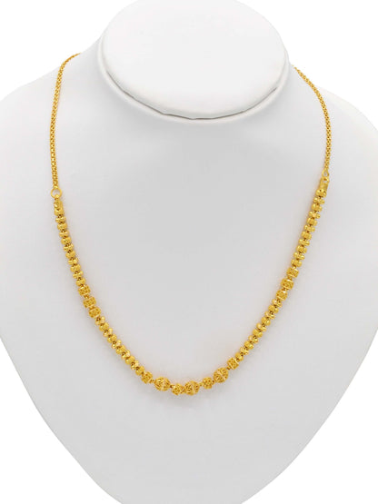 22ct Gold Ball Necklace Set