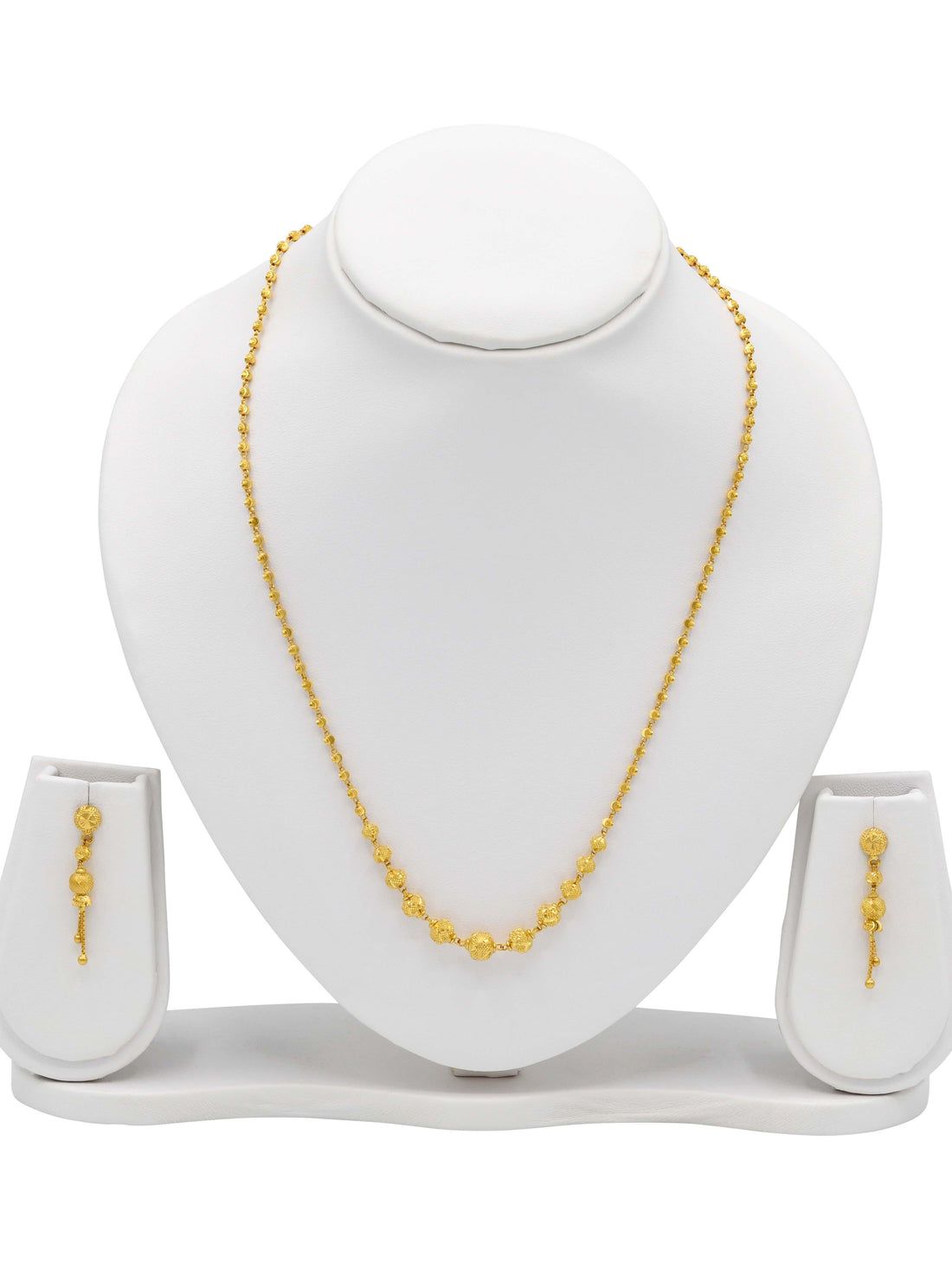 22ct Gold Ball Necklace Set